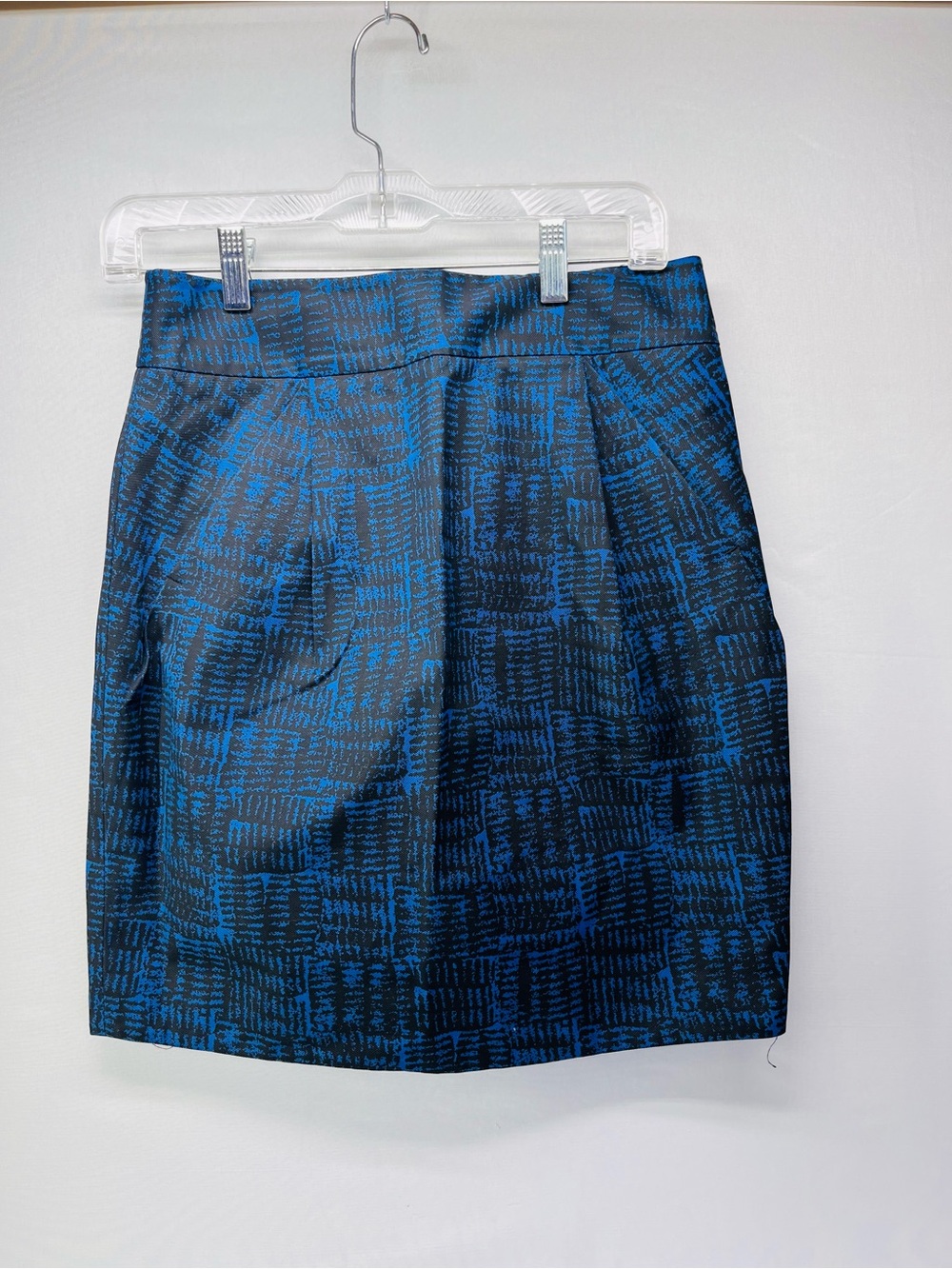 Marc By Marc Jacobs Blue and Black Patterned Pencil Skirt